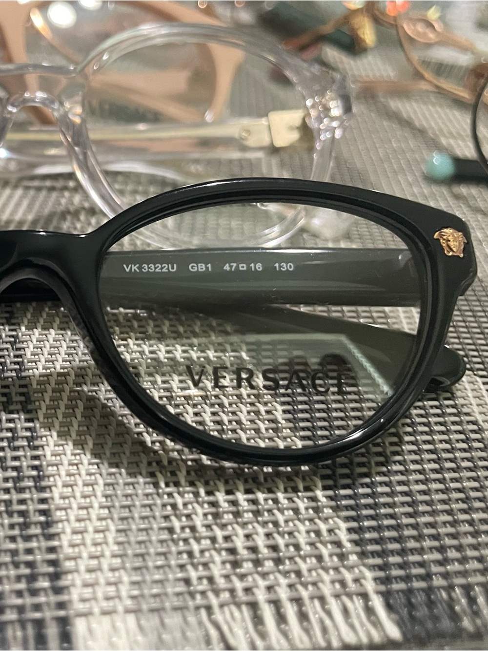 Versace Black Cat-Eye Optical Glasses - Picture 7 of 7